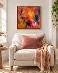 Astrid original artwork — 20 × 20 inches, oak float frame, scene 02
