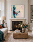 Courage original artwork in a premium white float frame — living room | Nicola Bird