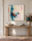 Courage original artwork in a premium white float frame — hallway | Nicola Bird