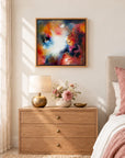 Florence original artwork — 20 × 20 inches, oak float frame, scene 04