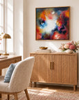 Florence original artwork — 20 × 20 inches, oak float frame, scene 08