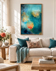 Freyja framed canvas print – living room close-up
