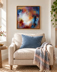 Phoebe original artwork — 20 × 20 inches, oak float frame, scene 02