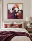 Sunrise Ruby original artwork in an oak float frame — bedroom | Nicola Bird