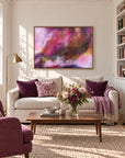 The Gift framed canvas print in a light-filled living room