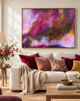 The Gift framed canvas print, close living-room view