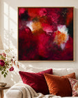 Close-up of The Lover oak float-framed canvas print by Nicola Bird