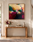 The Mother original artwork in an oak float frame — hallway | Nicola Bird