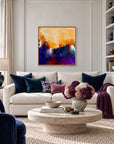 The Queen original artwork in an oak float frame — living room | Nicola Bird