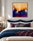 The Queen original artwork in an oak float frame — bedroom | Nicola Bird
