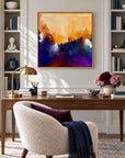 The Queen original artwork in an oak float frame — office | Nicola Bird