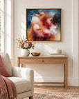 Vivienne original artwork — 20 × 20 inches, oak float frame, scene 06