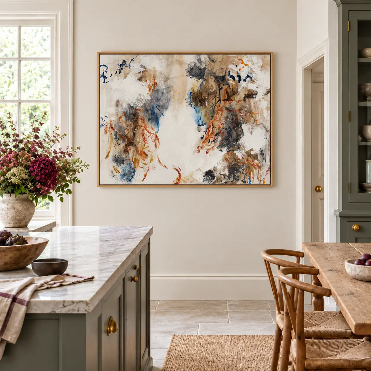 Autumn Beauty original artwork in a oak float frame — kitchen | Nicola Bird