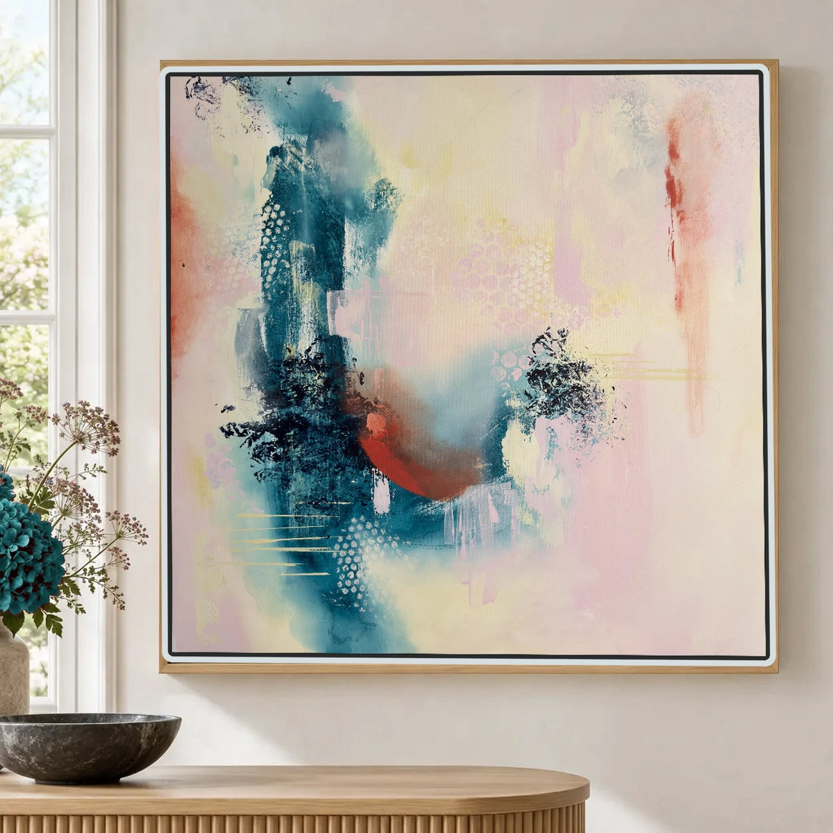 Courage original artwork in a white float frame — cropped hero | Nicola Bird