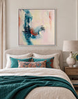Courage original artwork in a premium white float frame — bedroom | Nicola Bird