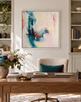 Courage original artwork in a premium white float frame — office | Nicola Bird