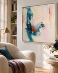 Courage original artwork in a premium white float frame — reading nook | Nicola Bird