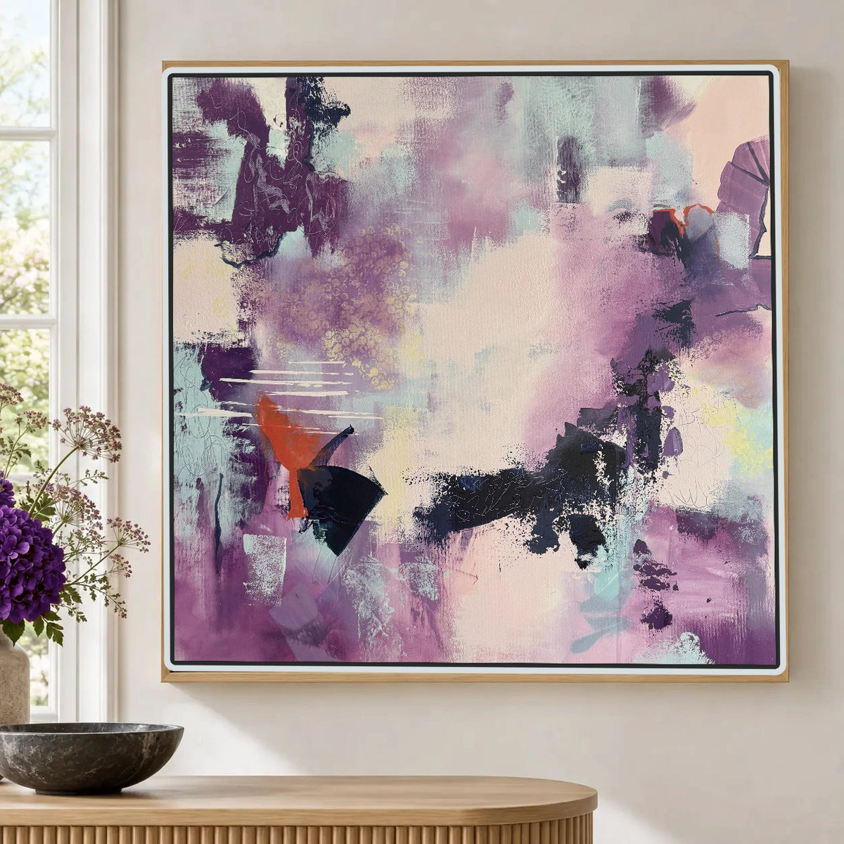 Curiosity original artwork in a white float frame — cropped hero | Nicola Bird