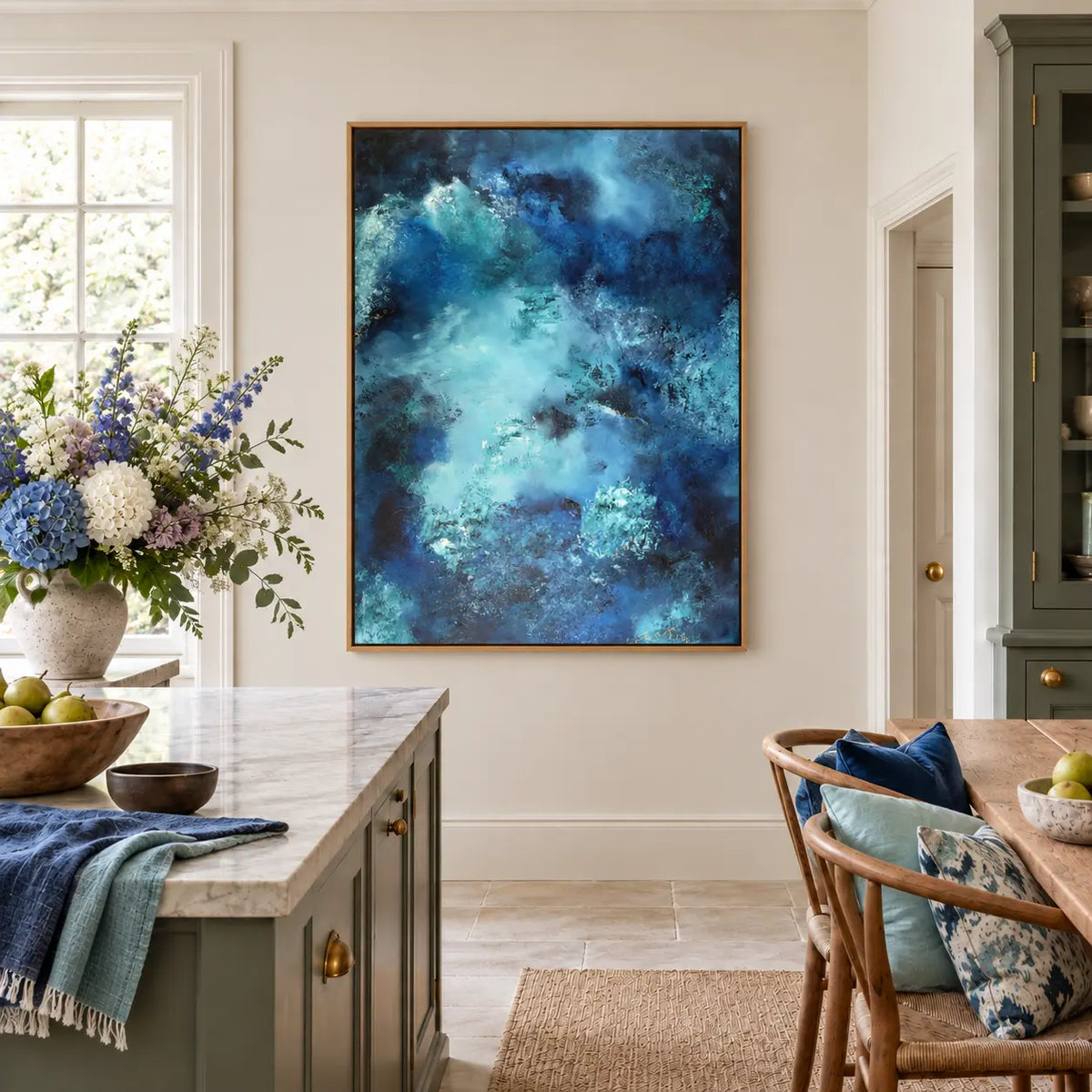 Durga original artwork in a oak float frame — kitchen | Nicola Bird