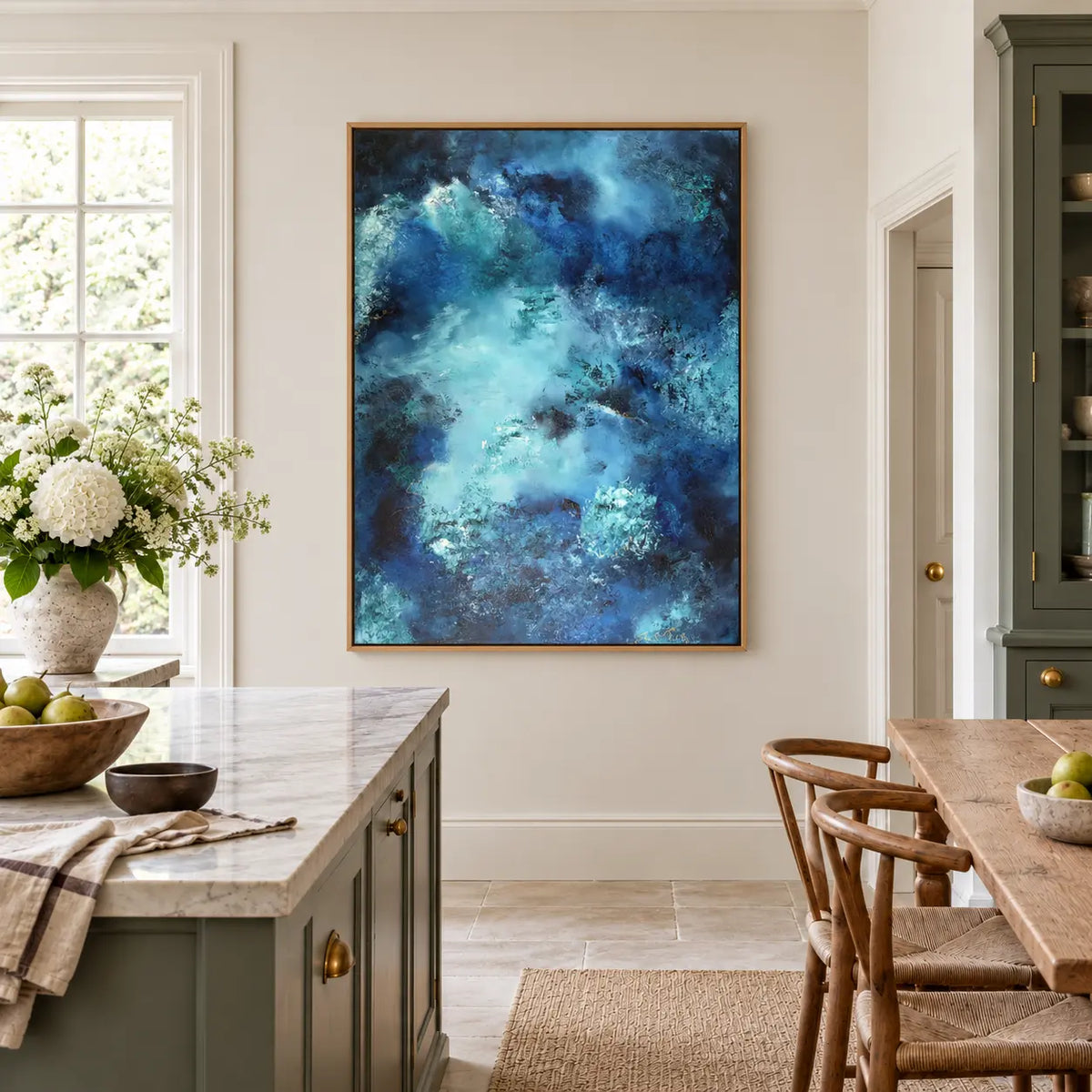 Durga original artwork in a oak float frame — kitchen | Nicola Bird