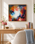 Florence original artwork — 20 × 20 inches, oak float frame, scene 05