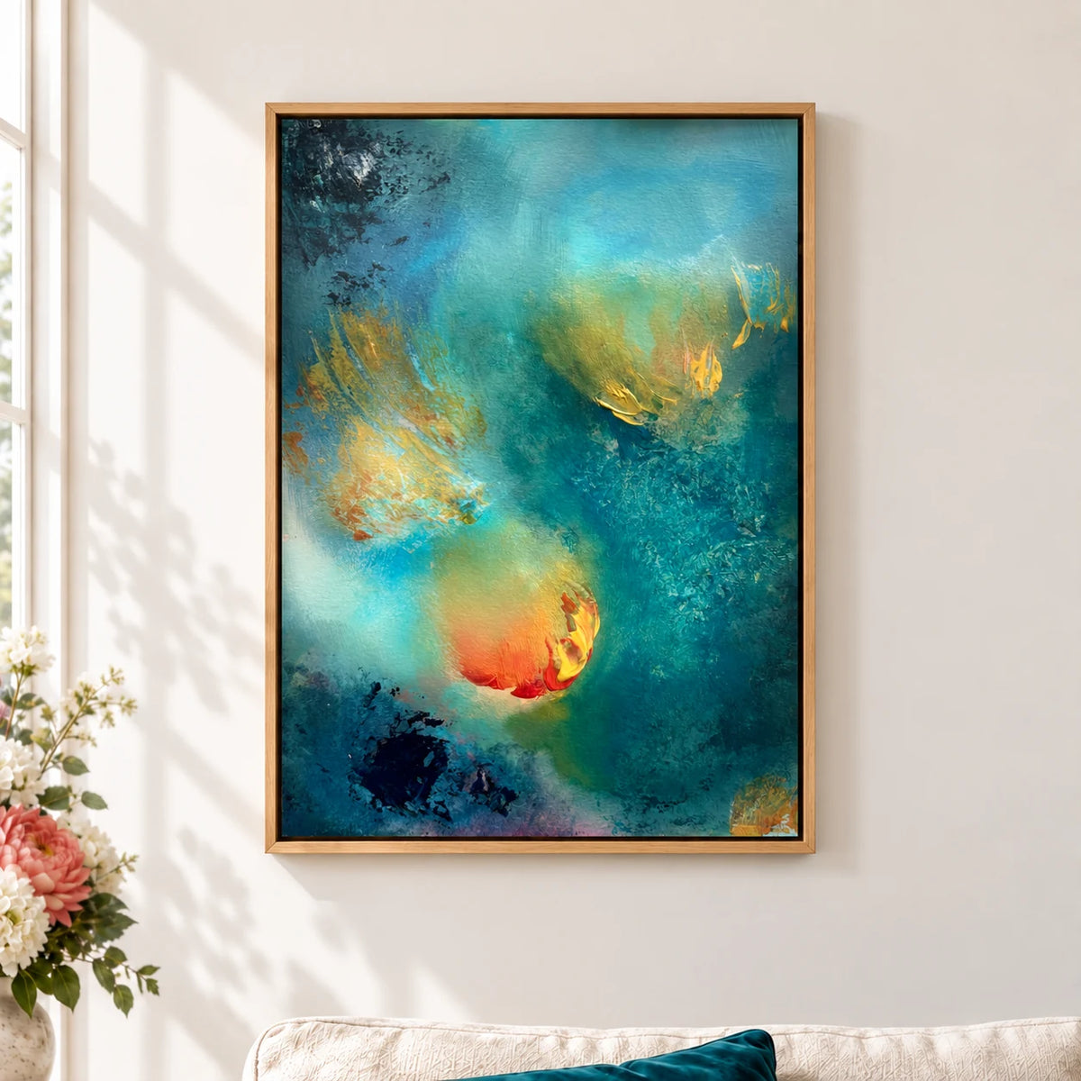Freyja framed canvas print – tight hero