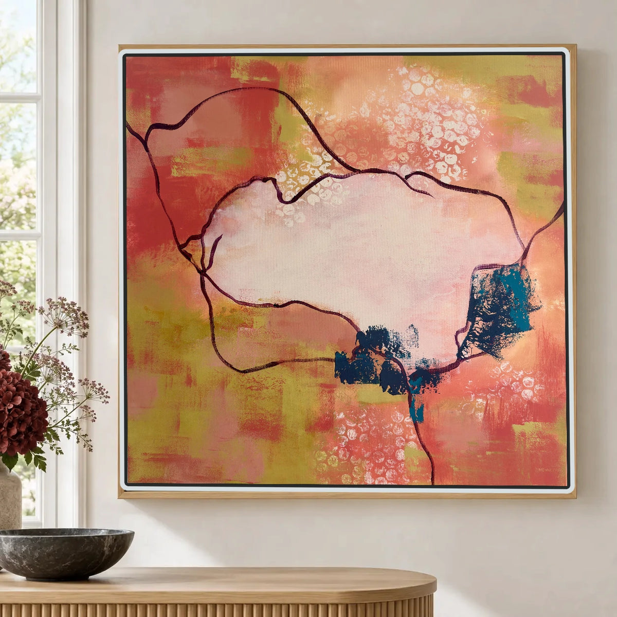 Impact original artwork in a white float frame — cropped hero | Nicola Bird