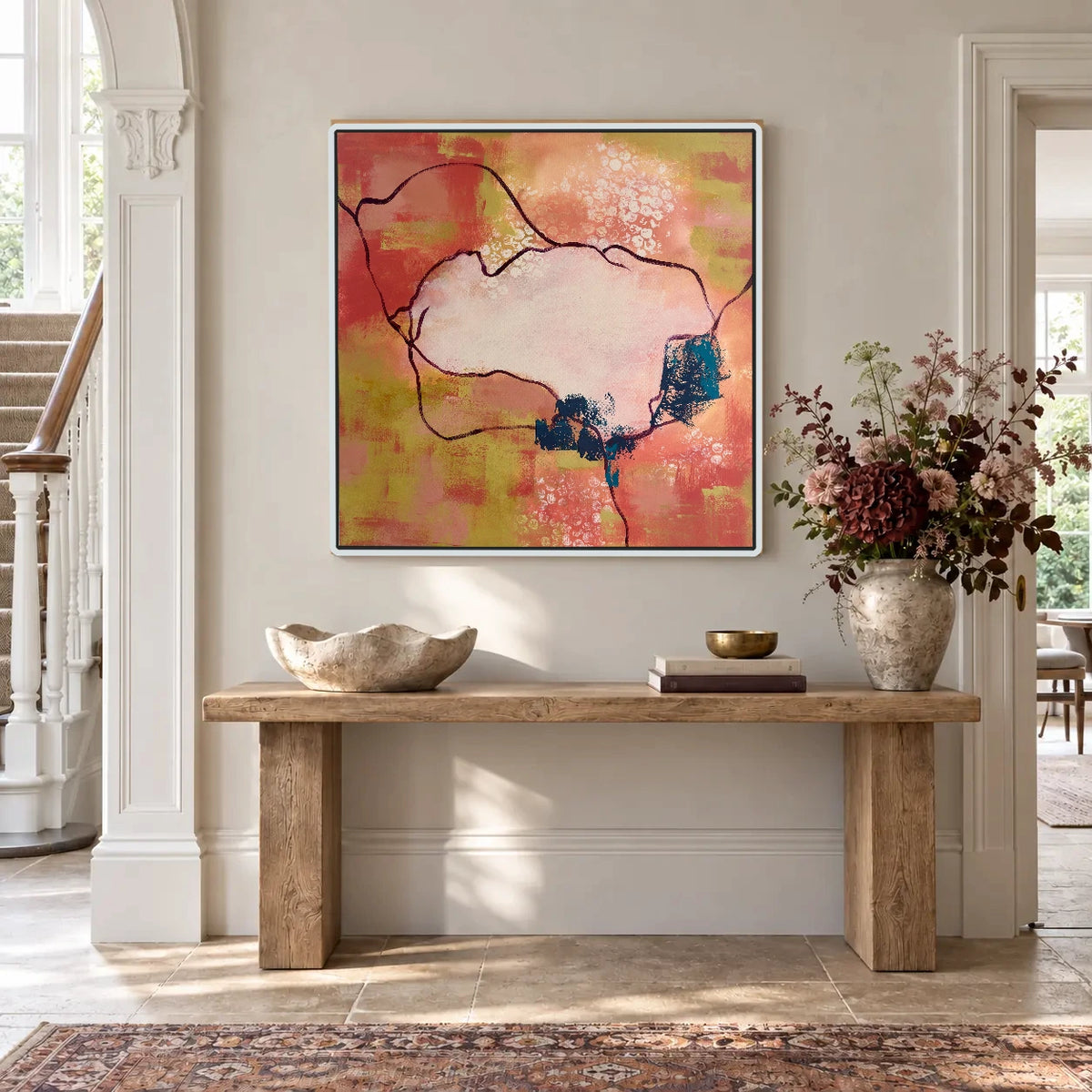 Impact original artwork in a white float frame — hallway | Nicola Bird