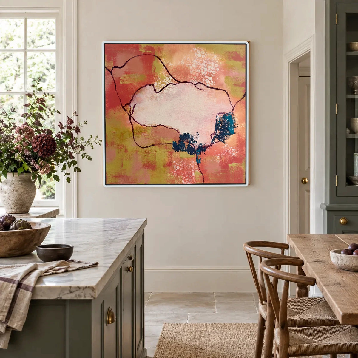 Impact original artwork in a white float frame — kitchen | Nicola Bird