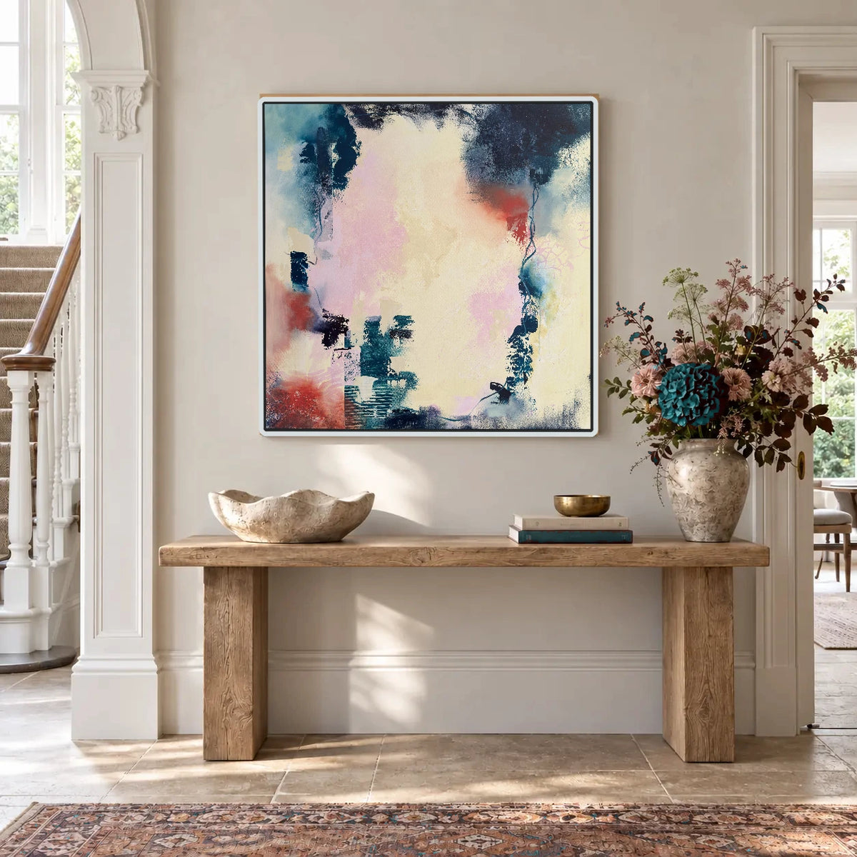 Inclusion original artwork in a white float frame — hallway | Nicola Bird