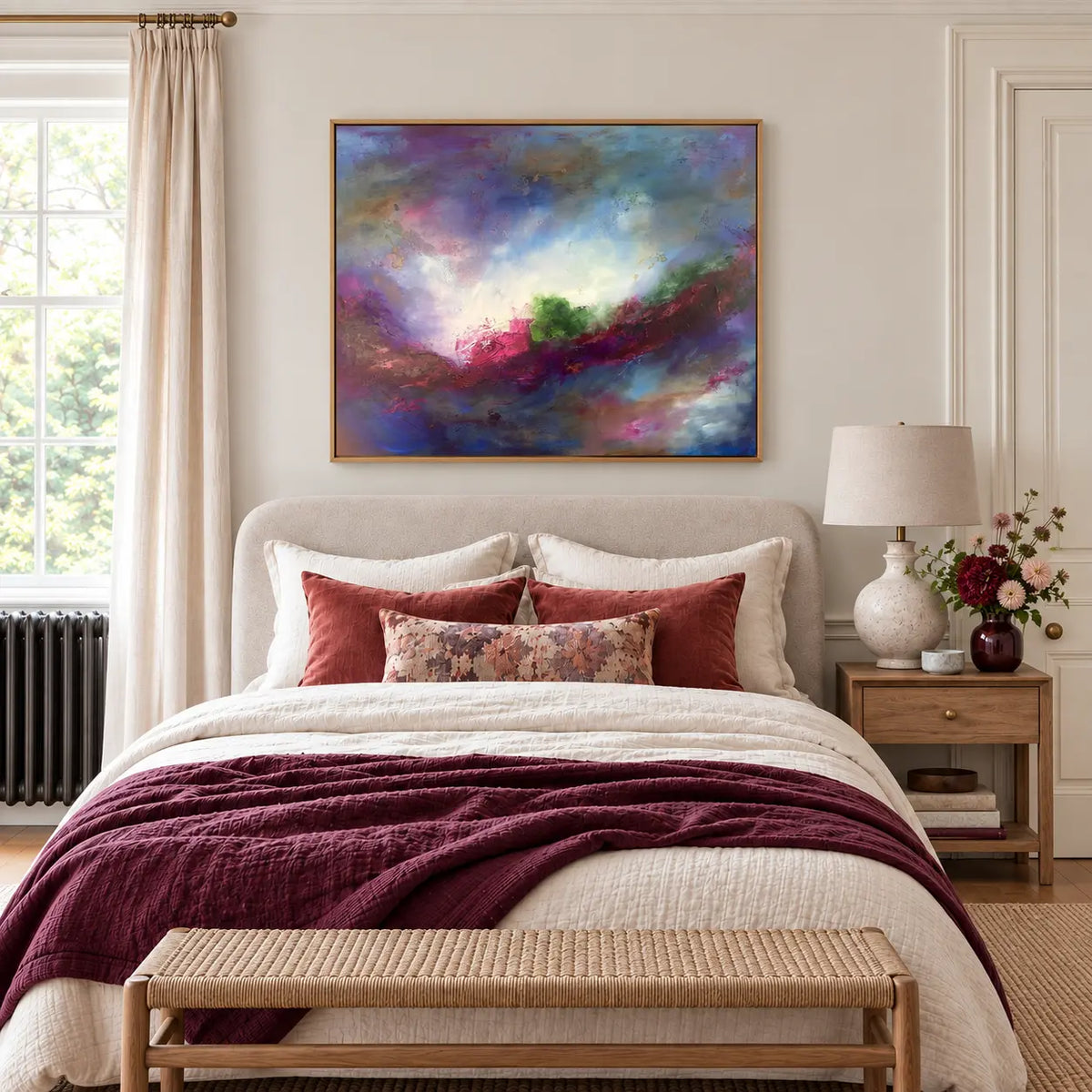 Moody Bitch original artwork in a oak float frame — bedroom | Nicola Bird