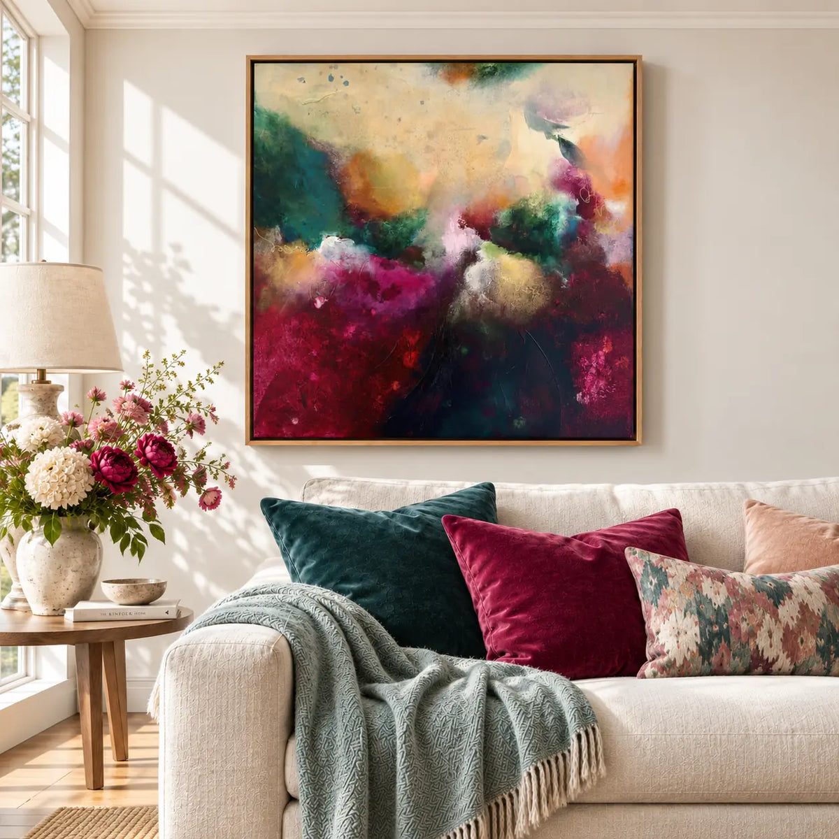 The Mother framed canvas print – living room close-up