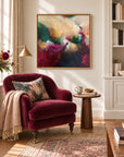 The Mother framed canvas print in a reading nook