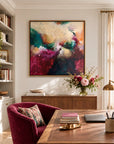 The Mother framed canvas print in a writing room