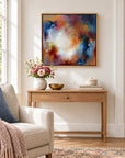 Phoebe original artwork — 20 × 20 inches, oak float frame, scene 06