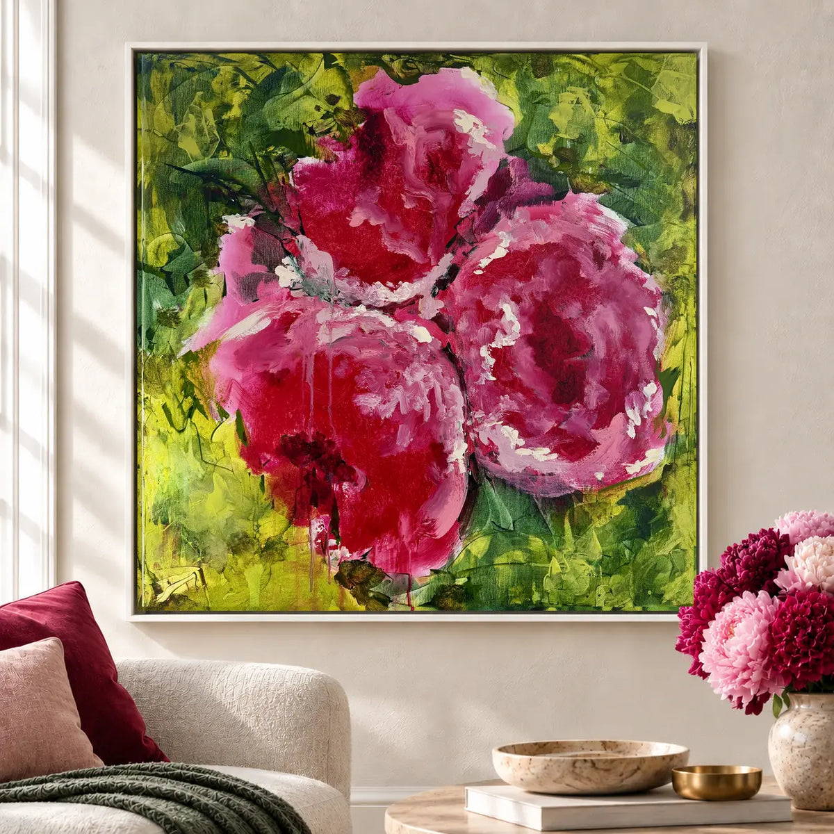Physis original artwork in a white float frame — cropped hero | Nicola Bird