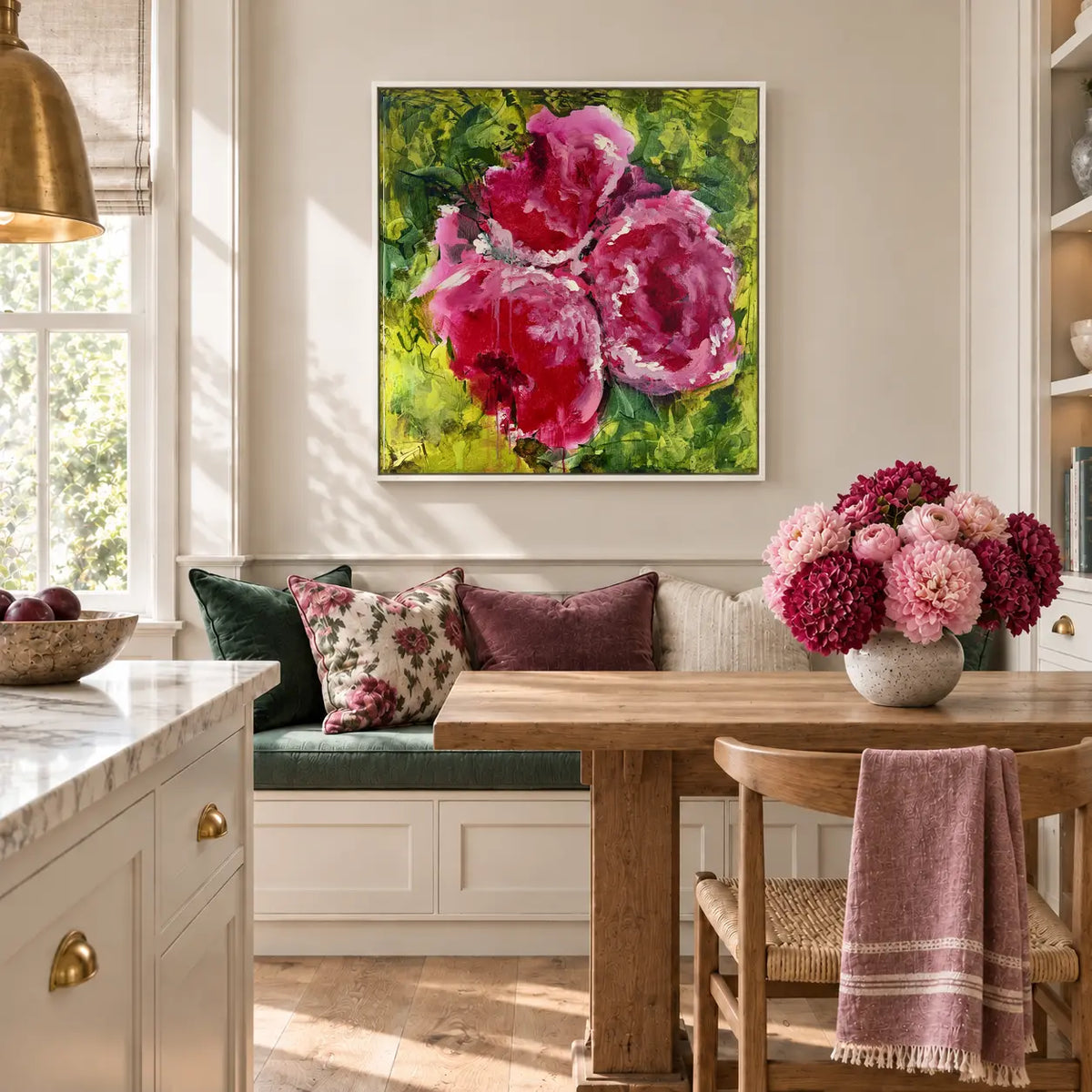 Physis original artwork in a white float frame — kitchen | Nicola Bird