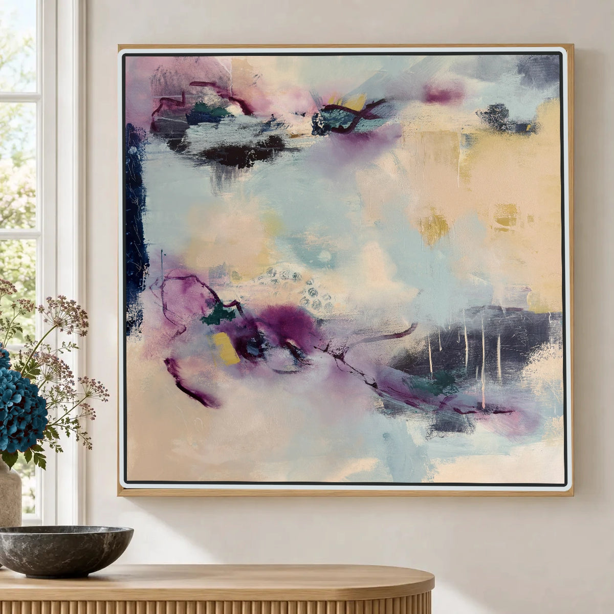 Reciprocity original artwork in a white float frame — cropped hero | Nicola Bird