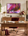 The Gift framed canvas print in a refined home office