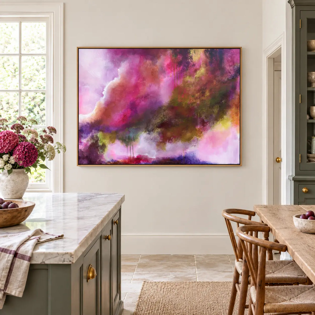 The Gift original artwork in a oak float frame — kitchen | Nicola Bird