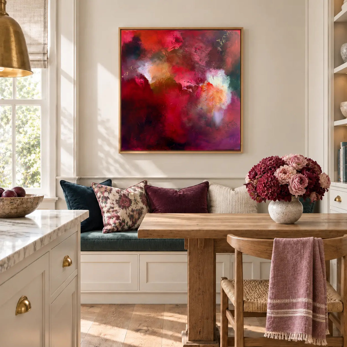 The Lover original artwork in an oak float frame — kitchen | Nicola Bird