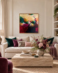 The Mother original artwork in an oak float frame — living room | Nicola Bird