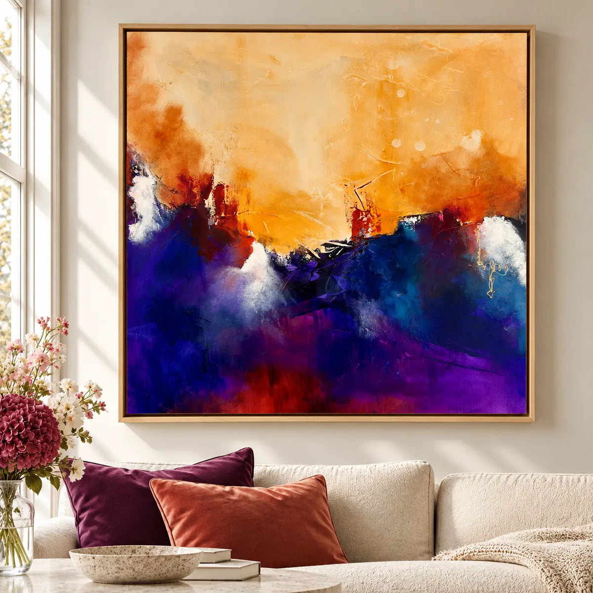 The Queen original artwork in a oak float frame — cropped hero | Nicola Bird