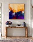 The Queen original artwork in an oak float frame — hallway | Nicola Bird