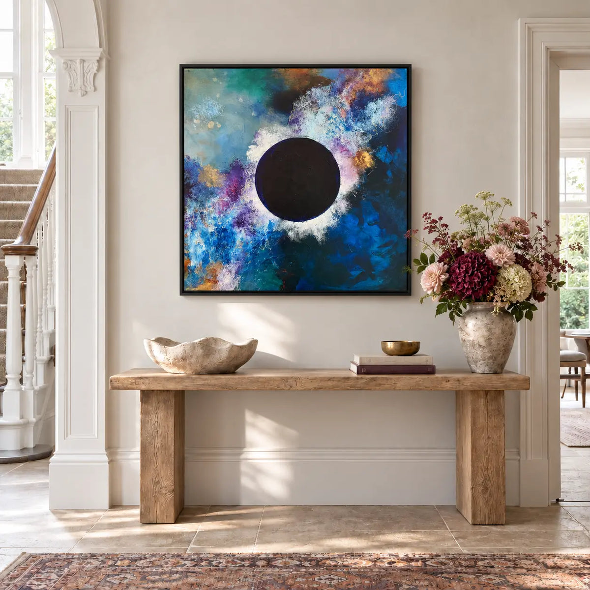 The Sorceress original artwork in a black float frame — hallway | Nicola Bird