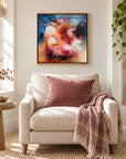 Vivienne original artwork — 20 × 20 inches, oak float frame, scene 02