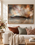 Where Heaven Meets Earth framed canvas print, living-room close-up